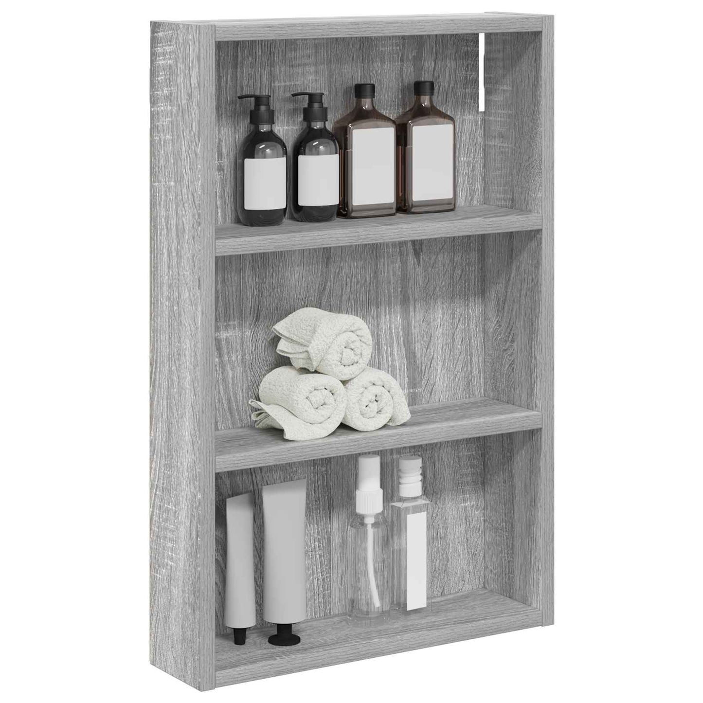 Bathroom Wall Cabinet with Shelf Grey Sonoma 40 x 10 x 60.5 cm