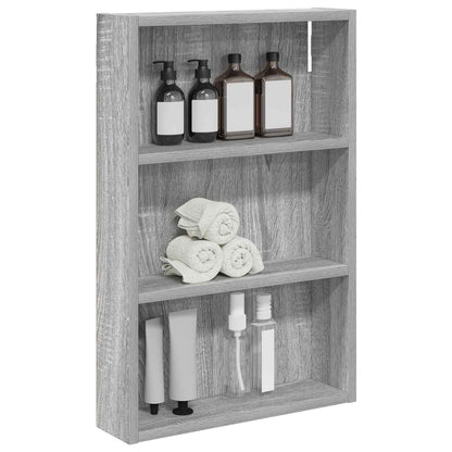 Bathroom Wall Cabinet with Shelf Grey Sonoma 40 x 10 x 60.5 cm