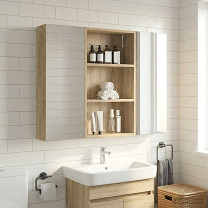 Bathroom Wall Cabinet with Shelf Sonoma Oak 40 x 14 x 70 cm