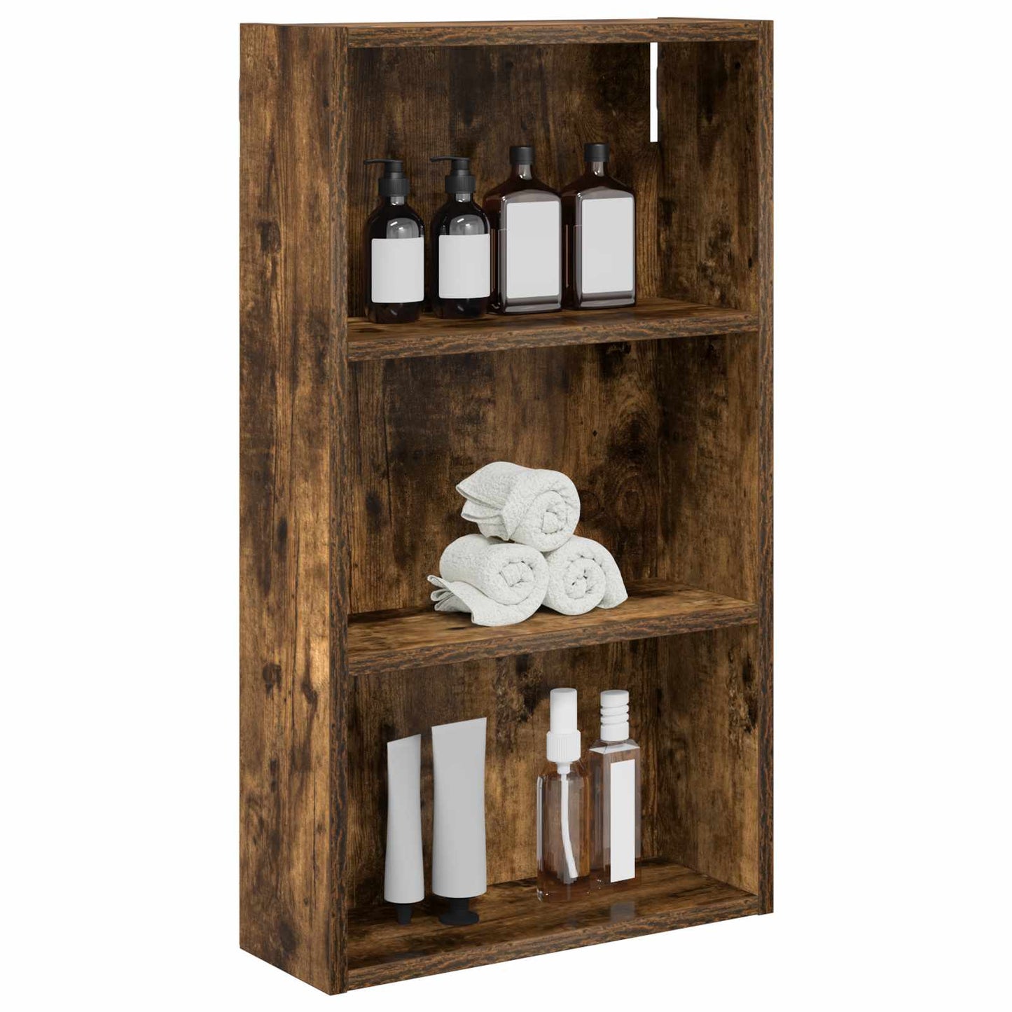 Bathroom Wall Cabinet with Shelf Smoked Oak 40 x 14 x 70 cm