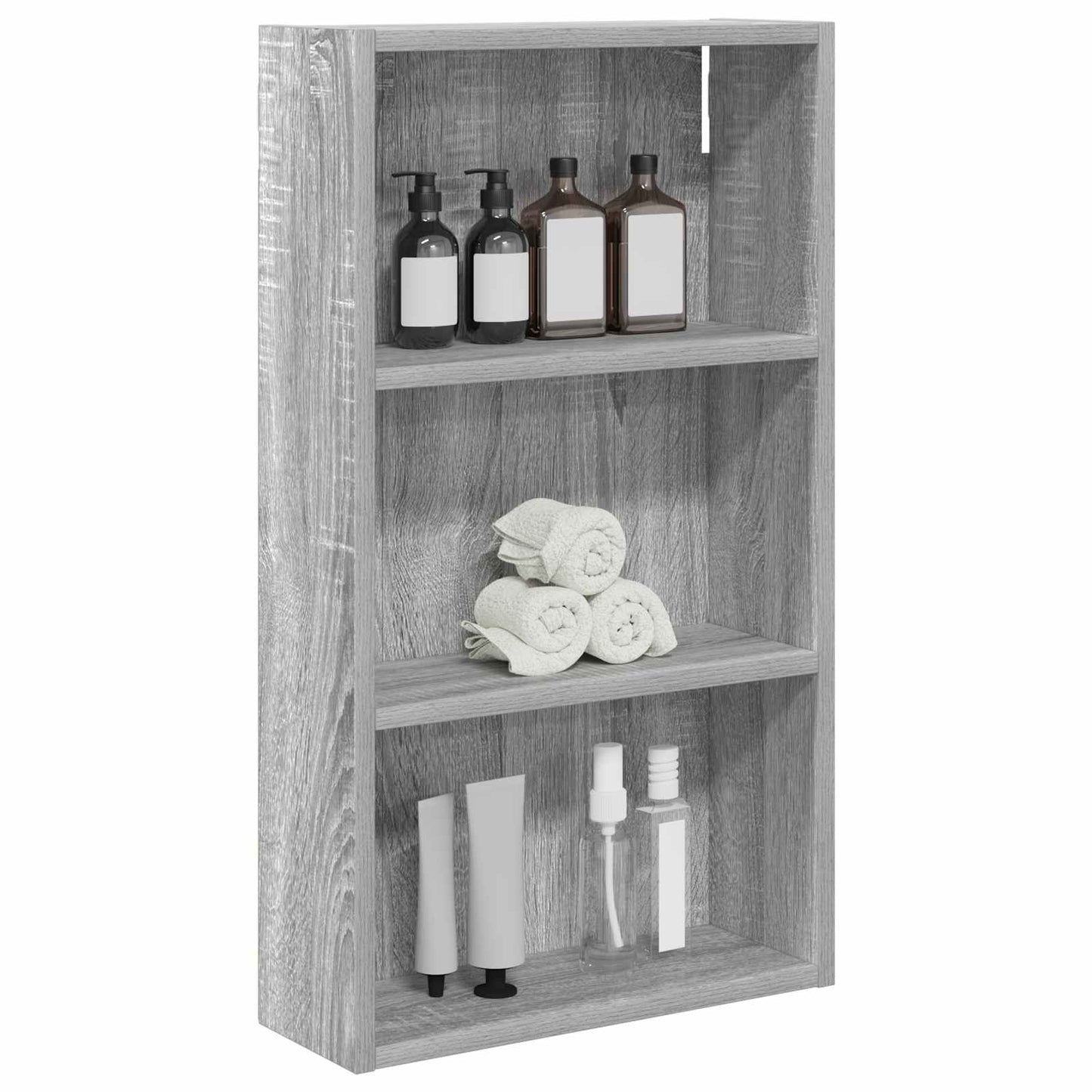 Bathroom Wall Cabinet with Shelf Grey Sonoma 40 x 14 x 70 cm