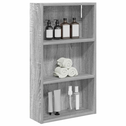 Bathroom Wall Cabinet with Shelf Grey Sonoma 40 x 14 x 70 cm