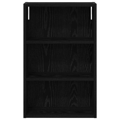 Bathroom Wall Cabinet with Shelf Black Oak 40 x 16 x 62.5 cm