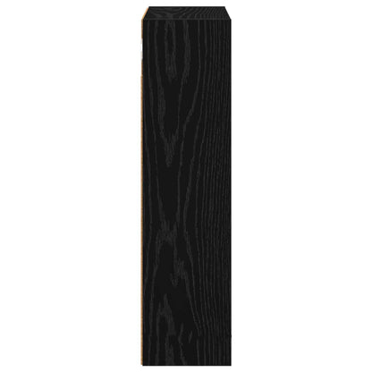 Bathroom Wall Cabinet with Shelf Black Oak 40 x 16 x 62.5 cm