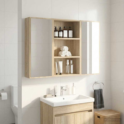 Bathroom Wall Cabinet with Shelf Sonoma Oak 40 x 16 x 62.5 cm