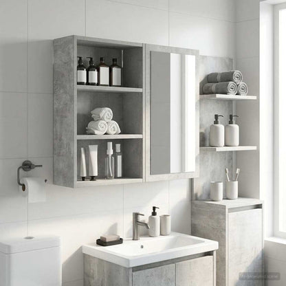 Bathroom Wall Cabinet Concrete Grey 40 x 16 x 62.5 cm