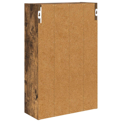 Bathroom Wall Cabinet with Shelf Smoked Oak 40 x 16 x 62.5 cm