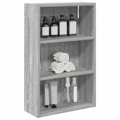 Bathroom Wall Cabinet with Shelf Grey Sonoma 40 x 16 x 62.5 cm