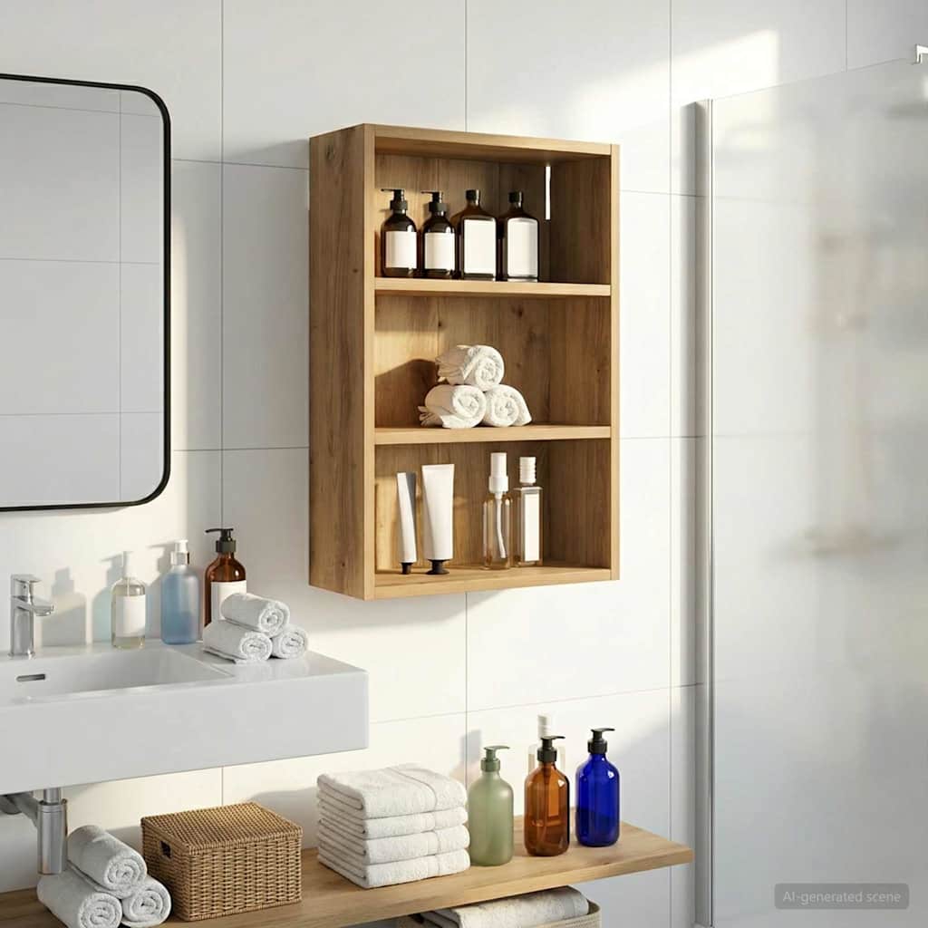 Bathroom Wall Cabinet Artisan Oak 40 x 16 x 62.5 cm