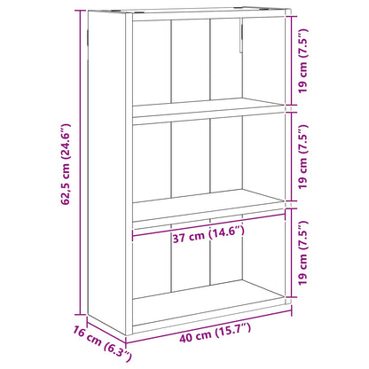 Bathroom Wall Cabinet Artisan Oak 40 x 16 x 62.5 cm