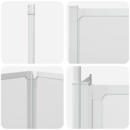 Bath Screen Frosted 120 x 70 x 137 cm Aluminium
