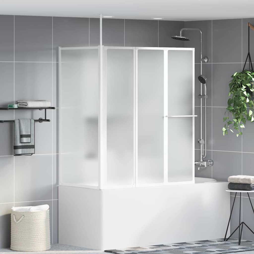 Bath Screen Frosted 120 x 70 x 137 cm Aluminium