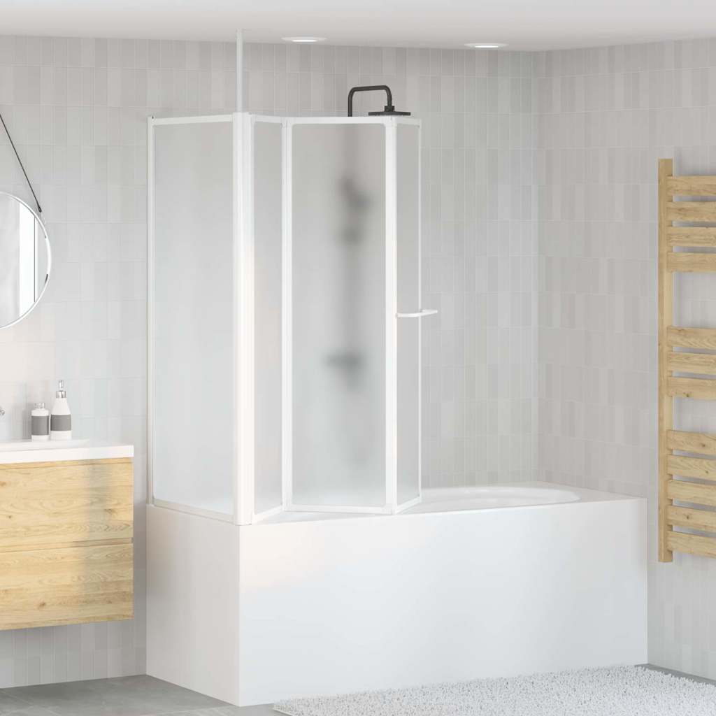 Bath Screen Frosted 120 x 70 x 137 cm Aluminium