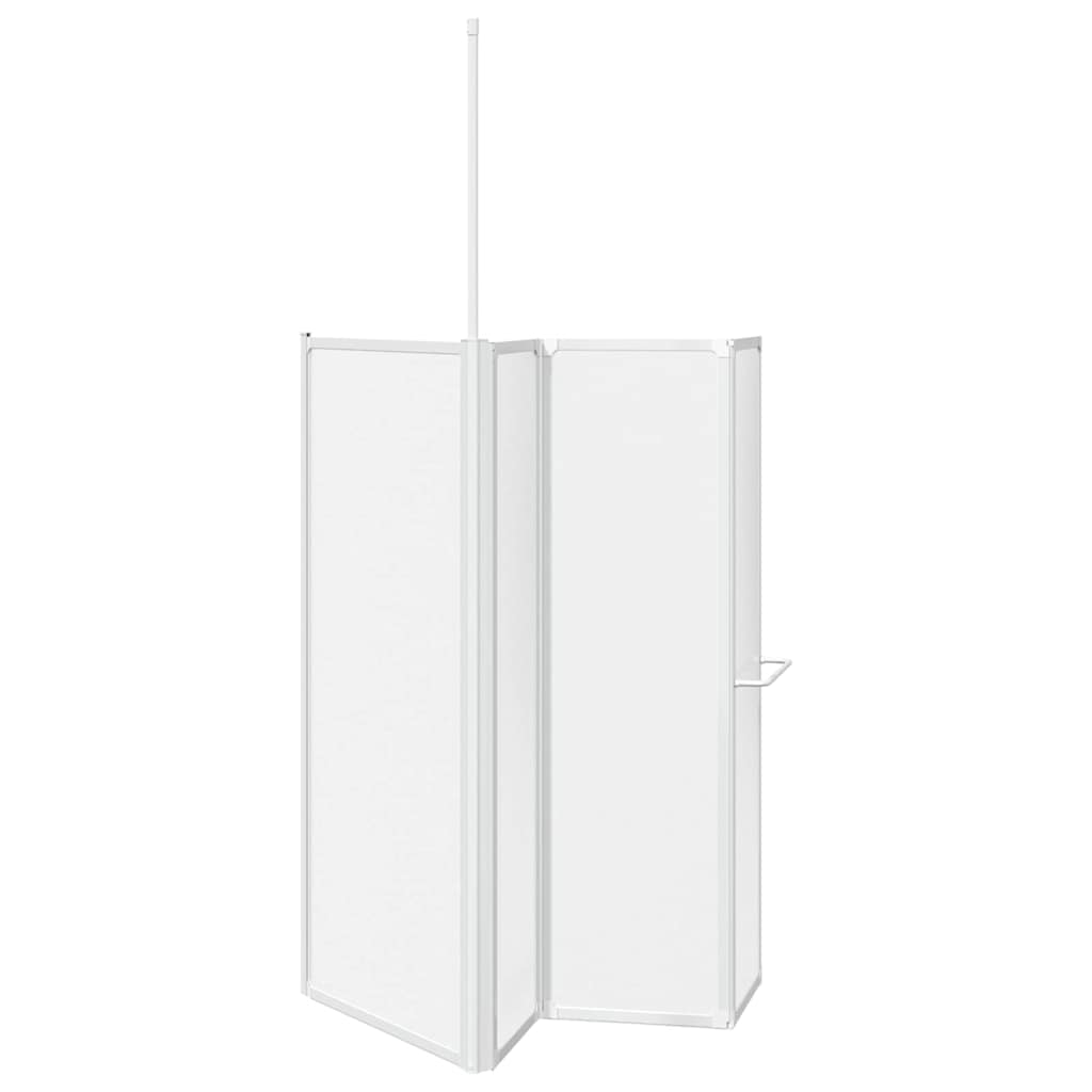 Bath Screen Frosted 120 x 70 x 137 cm Aluminium