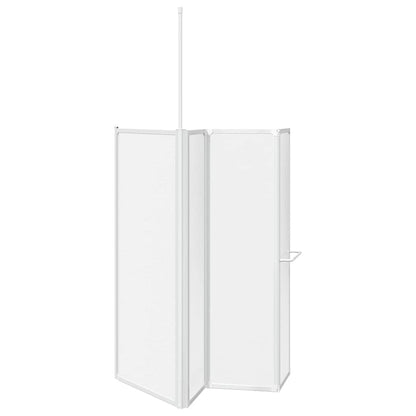 Bath Screen Frosted 120 x 70 x 137 cm Aluminium