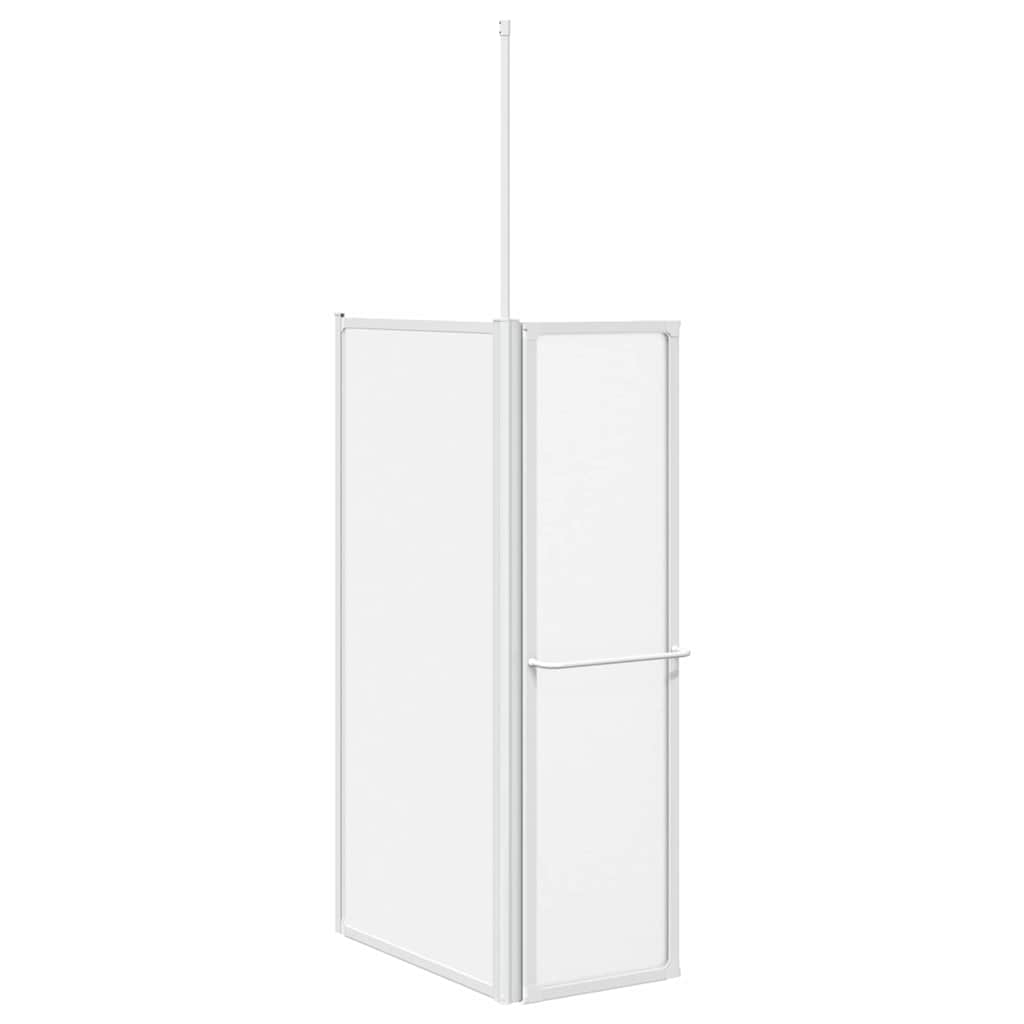 Bath Screen Frosted 120 x 70 x 137 cm Aluminium