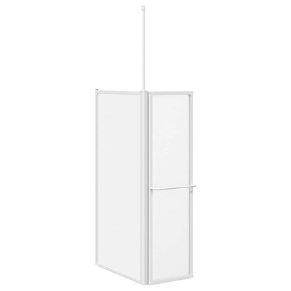 Bath Screen Frosted 120 x 70 x 137 cm Aluminium