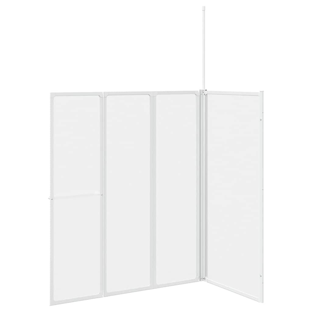 Bath Screen Frosted 120 x 70 x 137 cm Aluminium