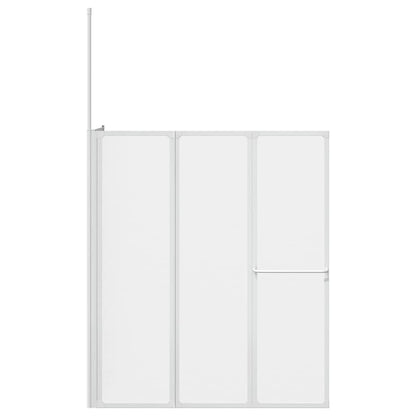 Bath Screen Frosted 120 x 70 x 137 cm Aluminium