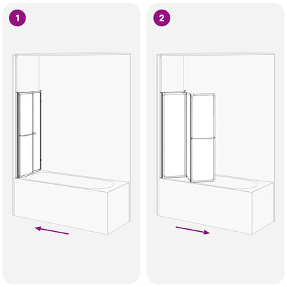 Bath Screen Frosted 120 x 70 x 137 cm Aluminium