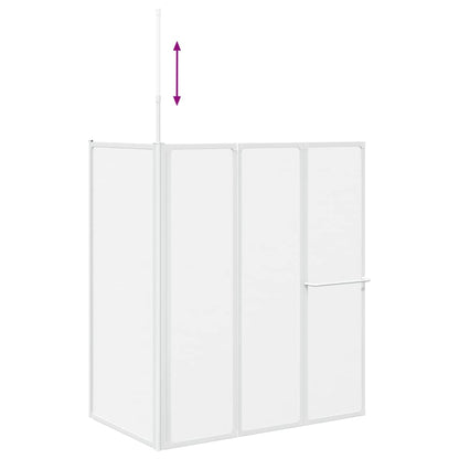 Bath Screen Frosted 120 x 70 x 137 cm Aluminium