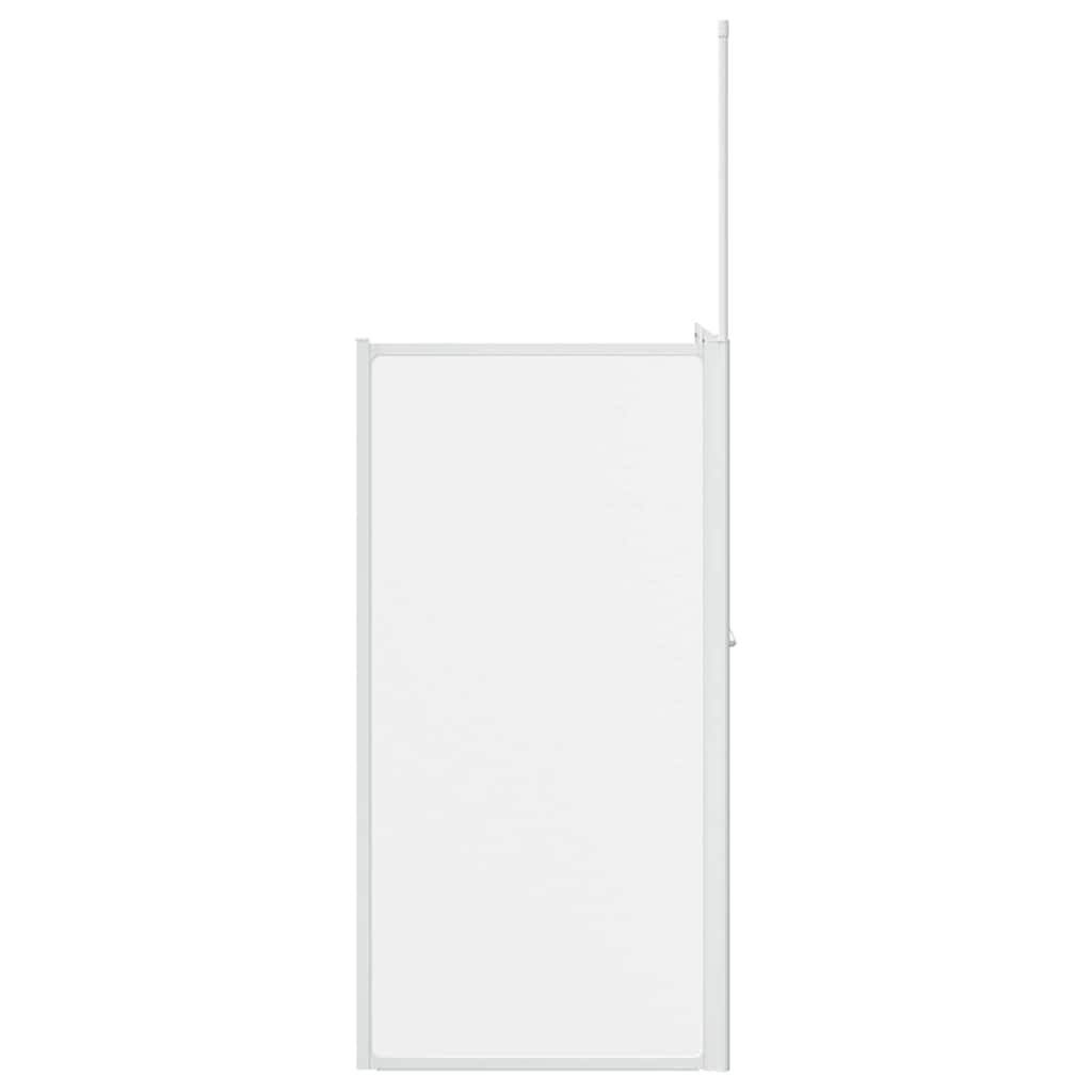 Bath Screen Frosted 120 x 70 x 137 cm Aluminium