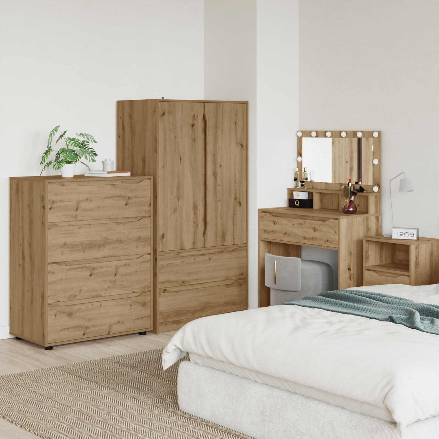 Storage Cabinets 80 x 48 x 105 cm Engineered Wood Artisan Oak