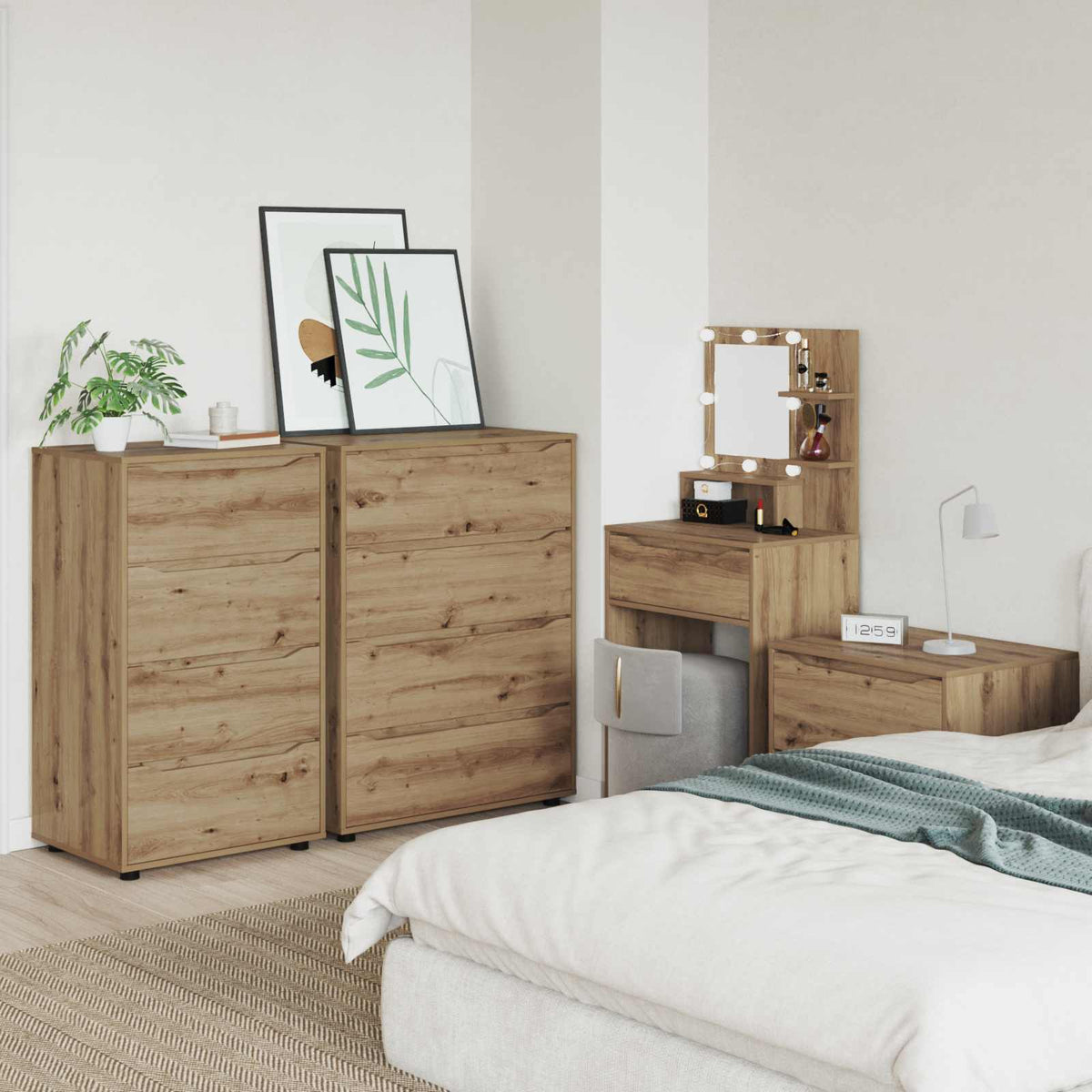 Storage Cabinets 60 x 48 x 105 cm Engineered Wood Artisan Oak