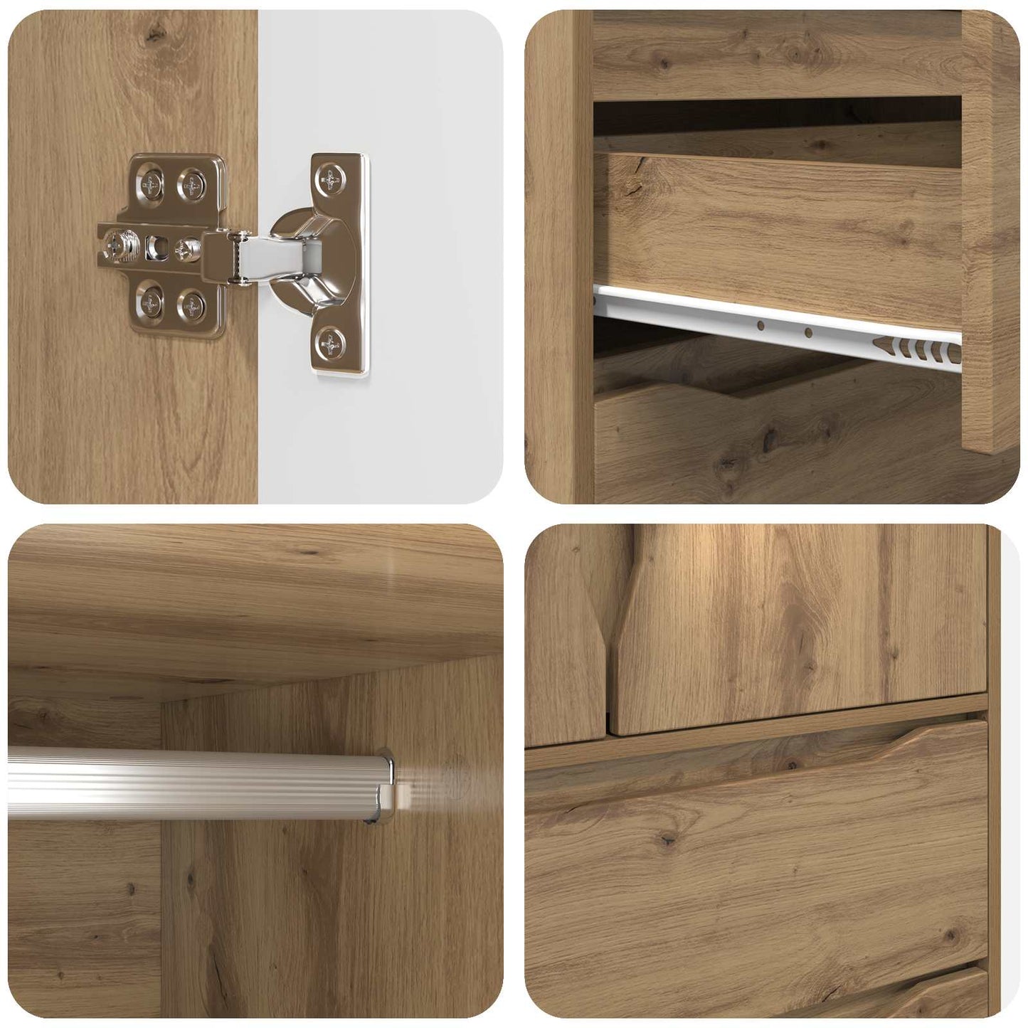 Wardrobe Artisan Oak 79.5 x 49 x 156 cm Engineered Wood
