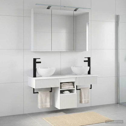 Bathroom Cabinet Set 4 pcs White Engineered Wood