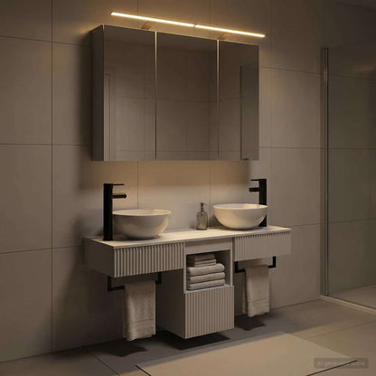 Bathroom Cabinet Set 4 pcs White Engineered Wood