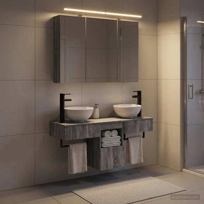 Bathroom Cabinet Set 4 pcs Grey Sonoma Engineered Wood