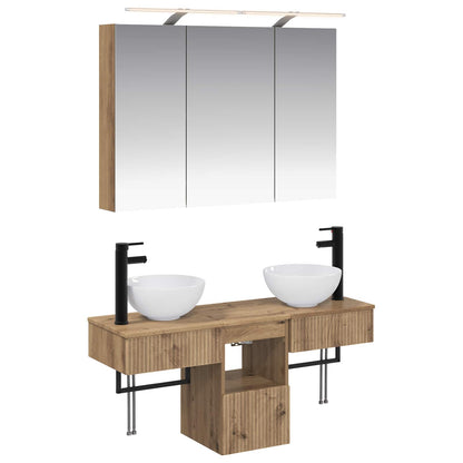 Bathroom Cabinet Set 4 pcs Artisan Oak Engineered Wood