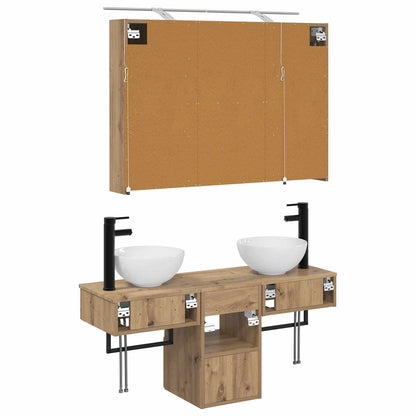 Bathroom Cabinet Set 4 pcs Artisan Oak Engineered Wood