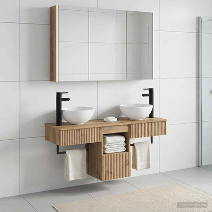 Bathroom Cabinet Set 4 pcs Artisan Oak Engineered Wood