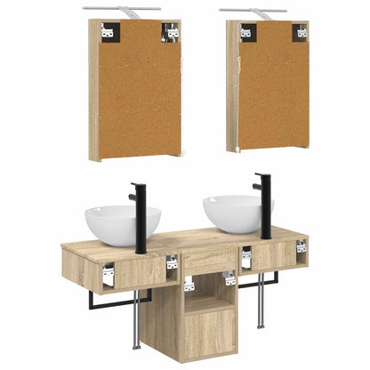 Bathroom Cabinet Set 5 pcs Sonoma Oak 40 x 10.5 x 60.5 cm
