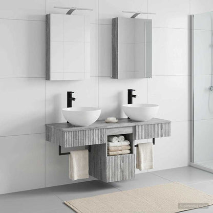 Bathroom Cabinet Set 5 pcs Grey Sonoma Engineered Wood