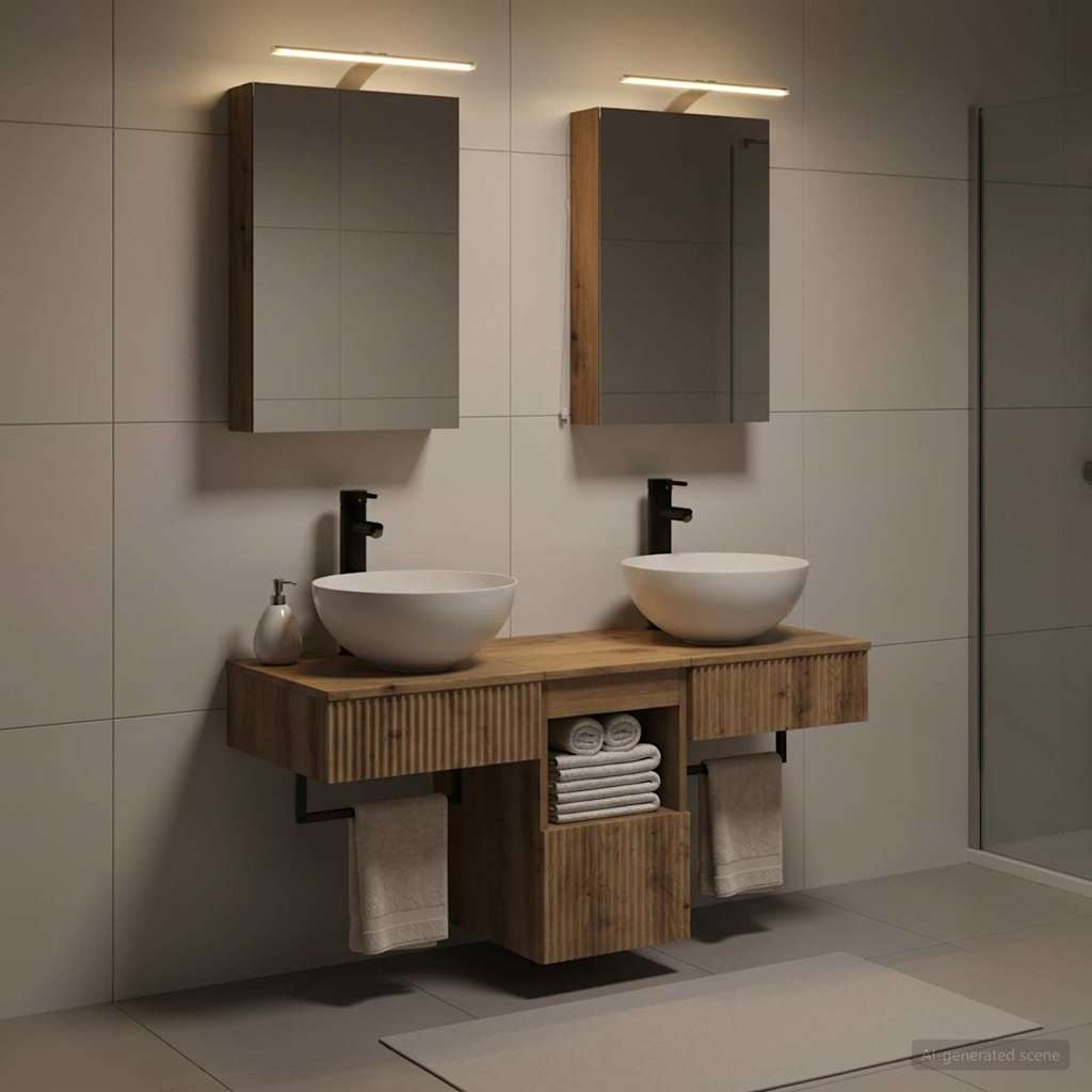 Bathroom Cabinet Set 5 pcs Artisan Oak Engineered Wood