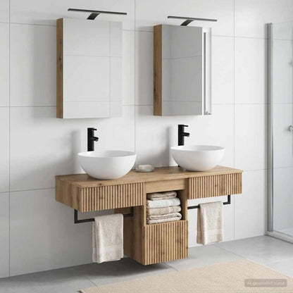 Bathroom Cabinet Set 5 pcs Artisan Oak Engineered Wood