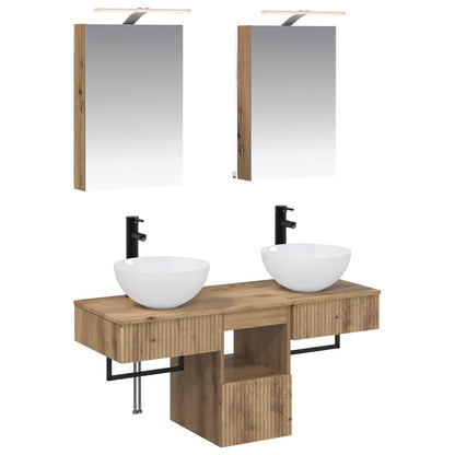 Bathroom Cabinet Set 5 pcs Artisan Oak Engineered Wood