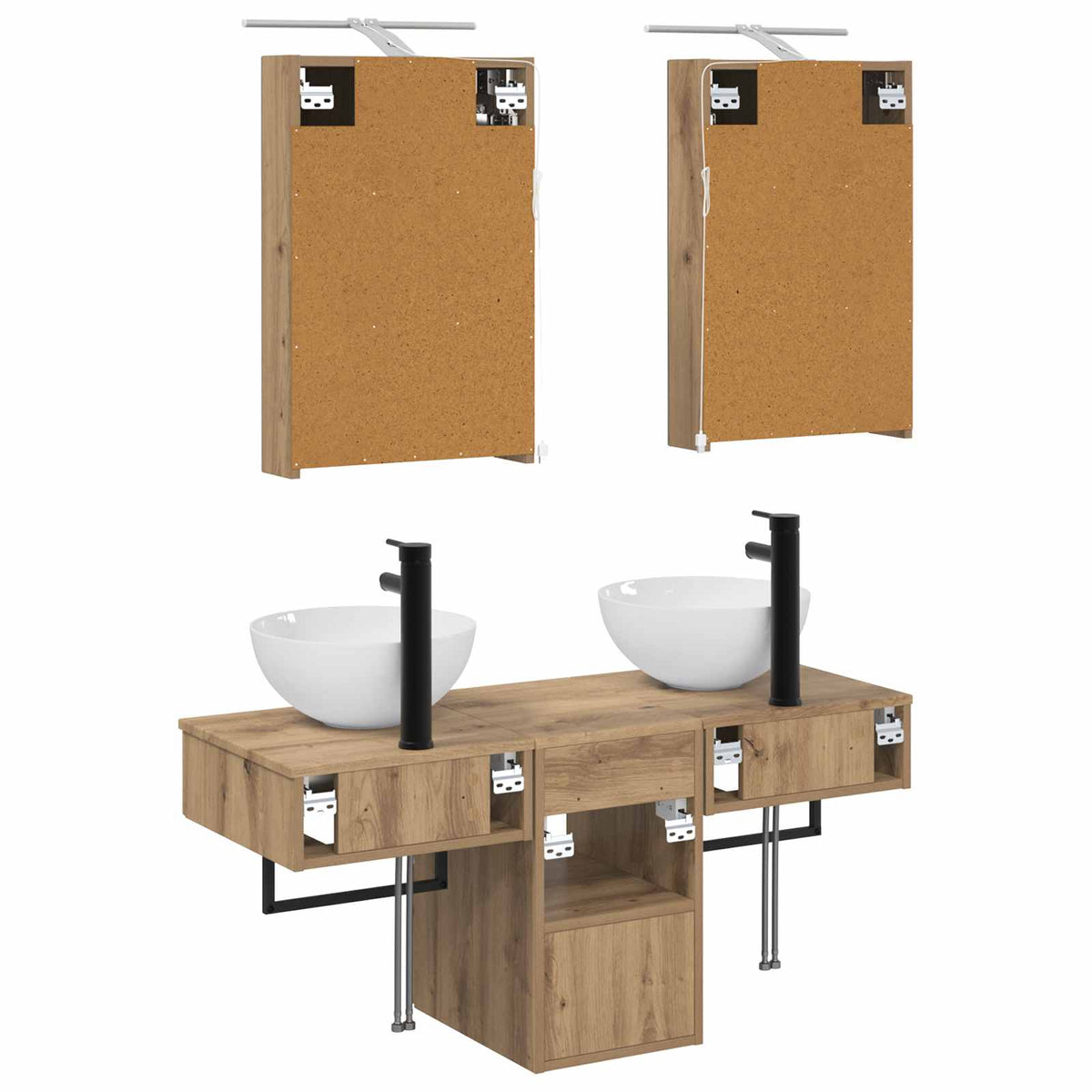 Bathroom Cabinet Set 5 pcs Artisan Oak Engineered Wood