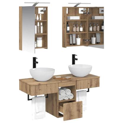 Bathroom Cabinet Set 5 pcs Artisan Oak Engineered Wood