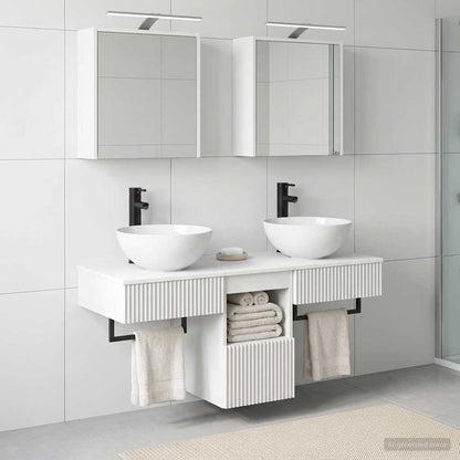 Bathroom Cabinet Set 5 pcs White Engineered Wood