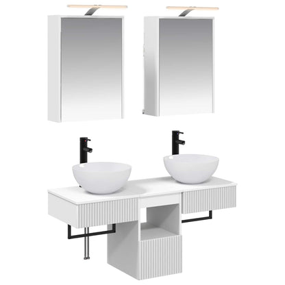 Bathroom Cabinet Set 5 pcs White 43 x 16 x 62.5 cm