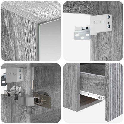 Bathroom Cabinet Set 5 pcs Grey Sonoma Engineered Wood