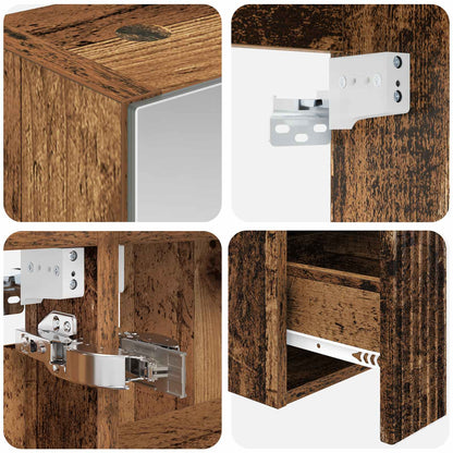 Bathroom Cabinet Set 5 pcs Old Wood Engineered Wood