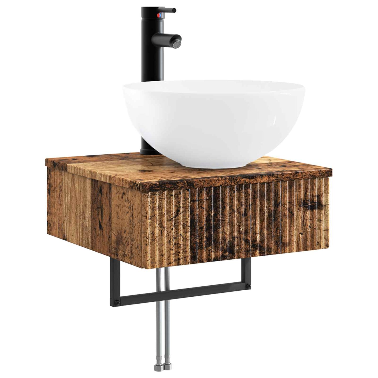 Bathroom Cabinet Set 5 pcs Old Wood 43 x 16 x 62.5 cm