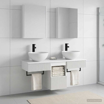 Bathroom Cabinet Set 5 pcs White Engineered Wood