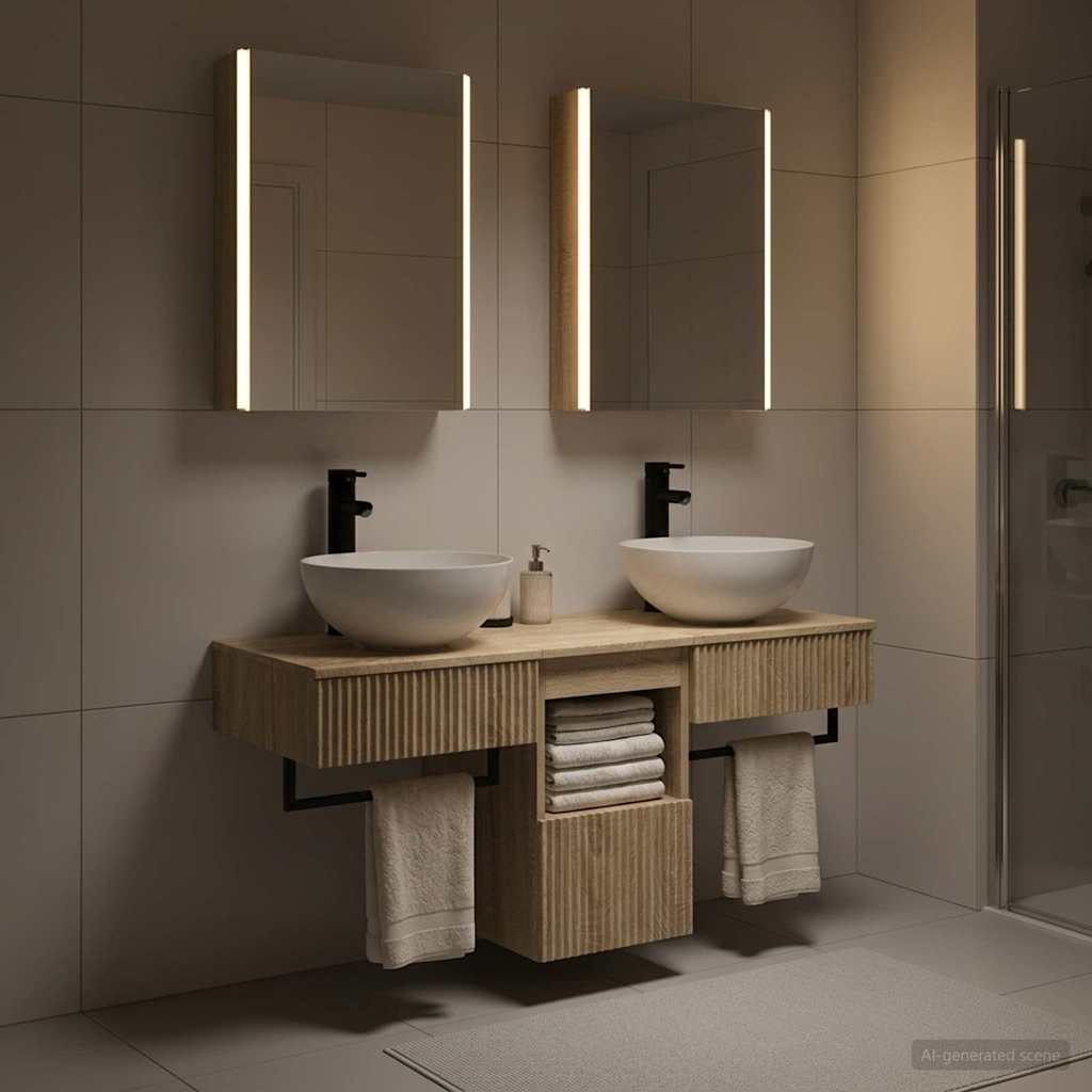 Bathroom Cabinet Set 5 pcs Sonoma Oak Engineered Wood