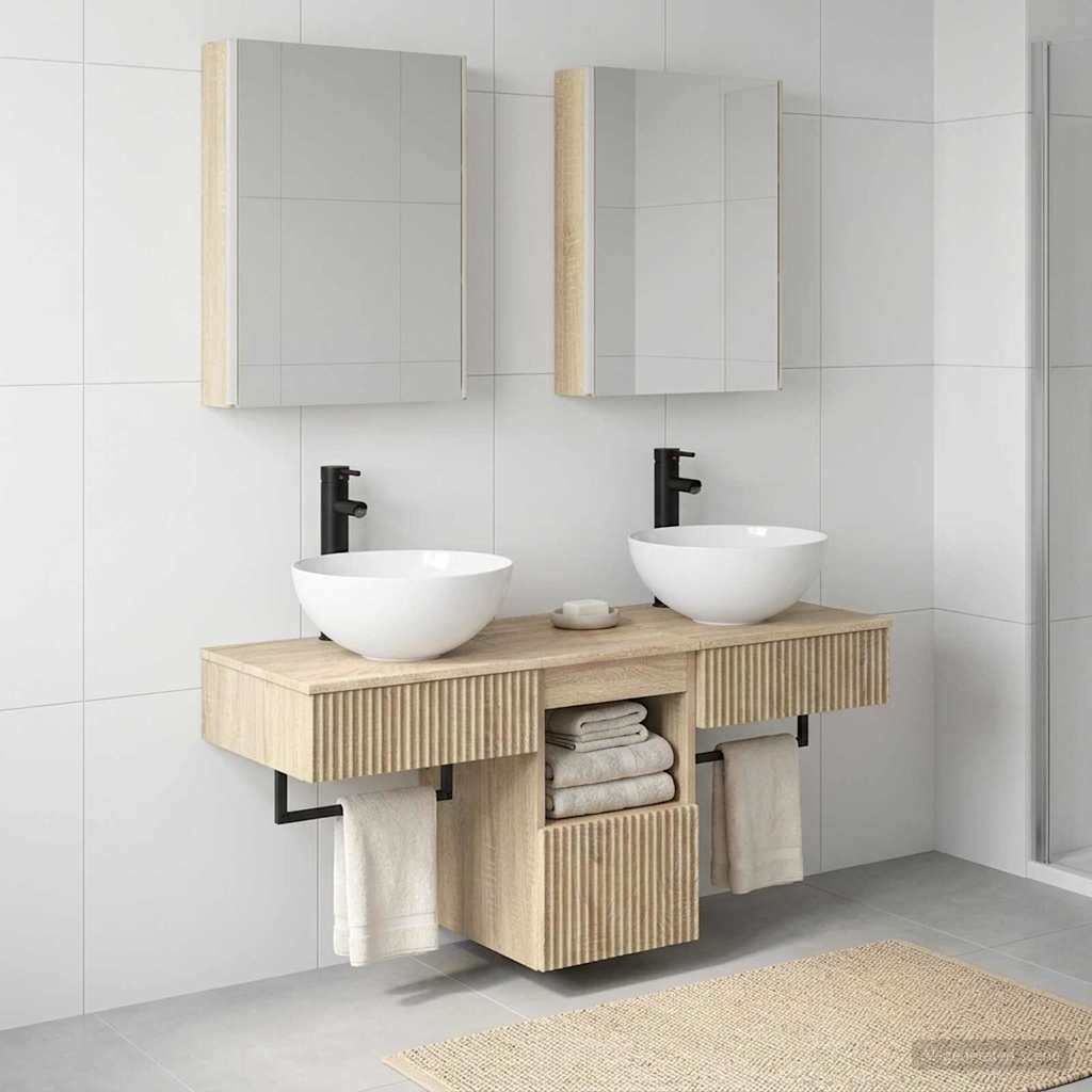 Bathroom Cabinet Set 5 pcs Sonoma Oak Engineered Wood
